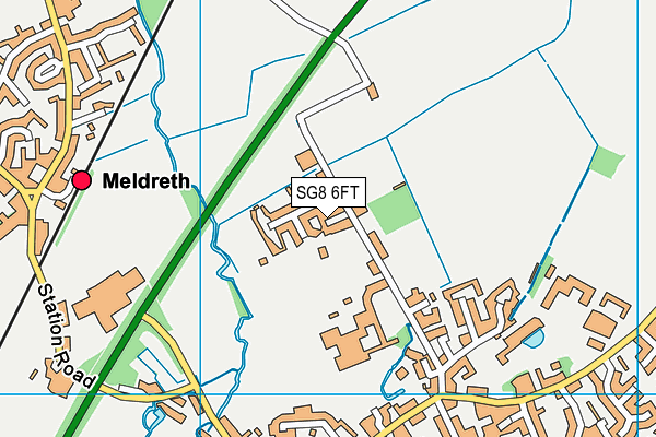 SG8 6FT map - OS VectorMap District (Ordnance Survey)