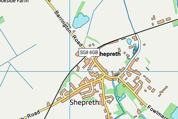 SG8 6GB map - OS VectorMap District (Ordnance Survey)