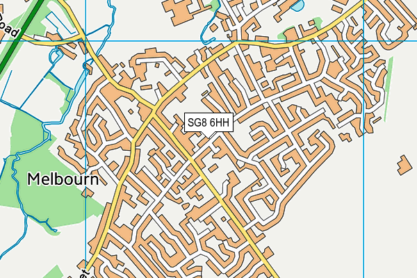 SG8 6HH map - OS VectorMap District (Ordnance Survey)