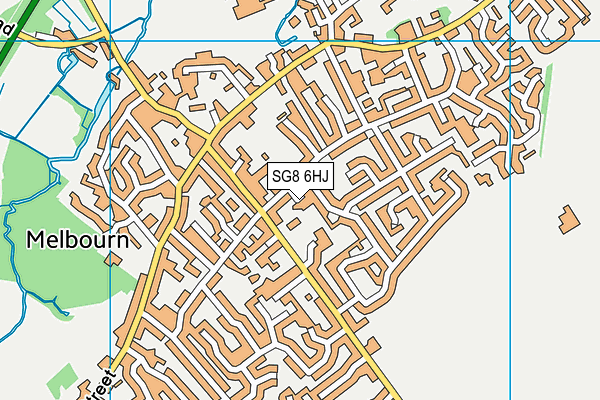 SG8 6HJ map - OS VectorMap District (Ordnance Survey)