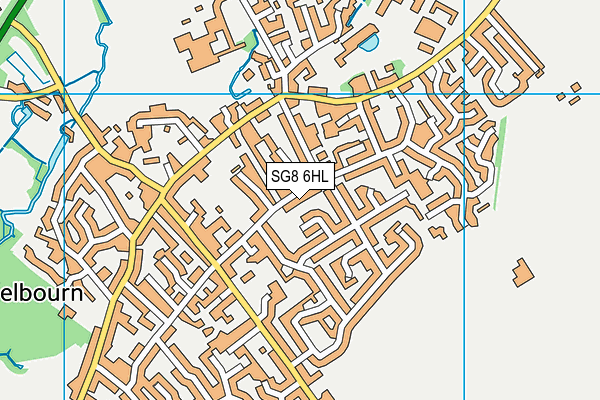 SG8 6HL map - OS VectorMap District (Ordnance Survey)