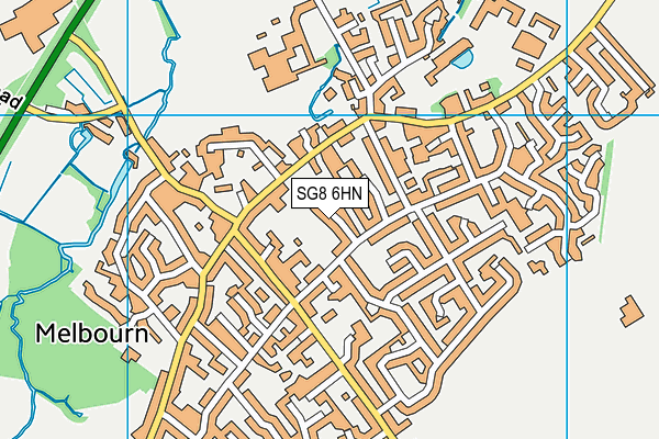 SG8 6HN map - OS VectorMap District (Ordnance Survey)