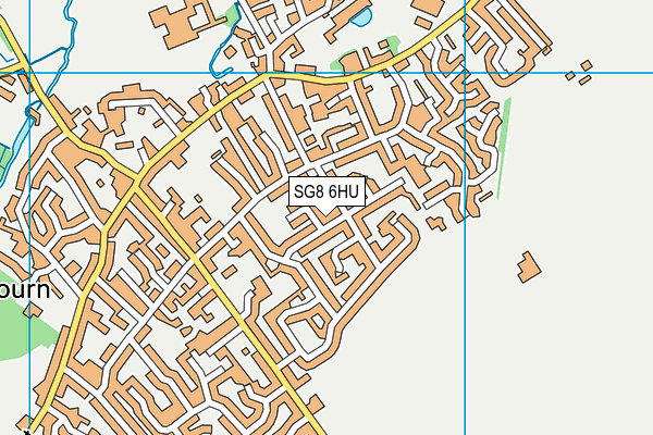 SG8 6HU map - OS VectorMap District (Ordnance Survey)