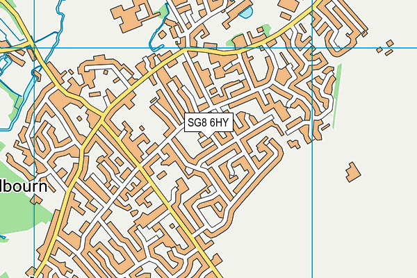 SG8 6HY map - OS VectorMap District (Ordnance Survey)