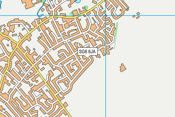 SG8 6JA map - OS VectorMap District (Ordnance Survey)