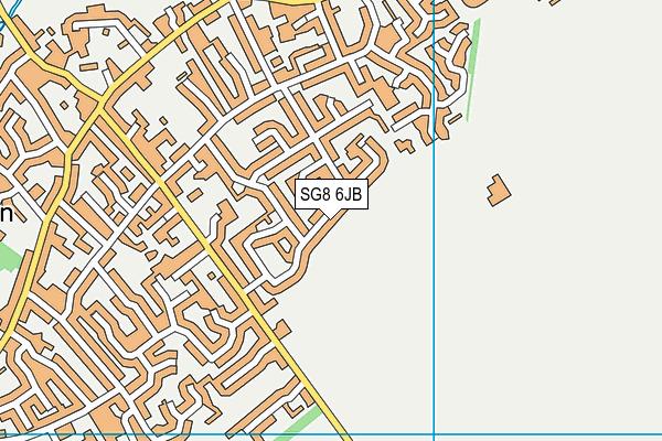 SG8 6JB map - OS VectorMap District (Ordnance Survey)
