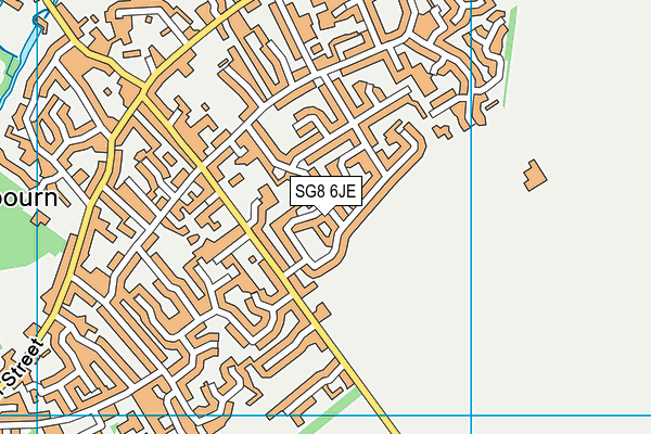SG8 6JE map - OS VectorMap District (Ordnance Survey)