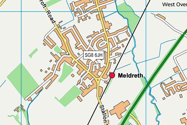 SG8 6JH map - OS VectorMap District (Ordnance Survey)