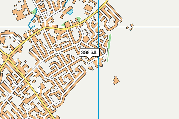 SG8 6JL map - OS VectorMap District (Ordnance Survey)