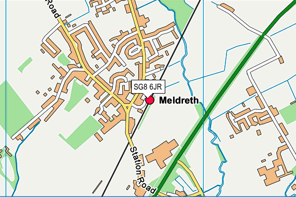 SG8 6JR map - OS VectorMap District (Ordnance Survey)