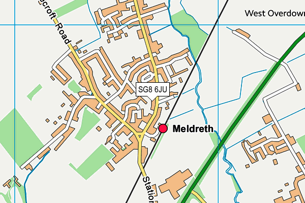 SG8 6JU map - OS VectorMap District (Ordnance Survey)