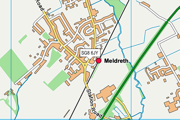 SG8 6JY map - OS VectorMap District (Ordnance Survey)