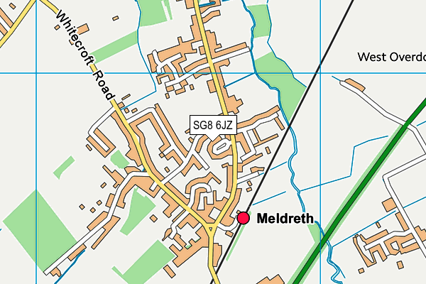 SG8 6JZ map - OS VectorMap District (Ordnance Survey)
