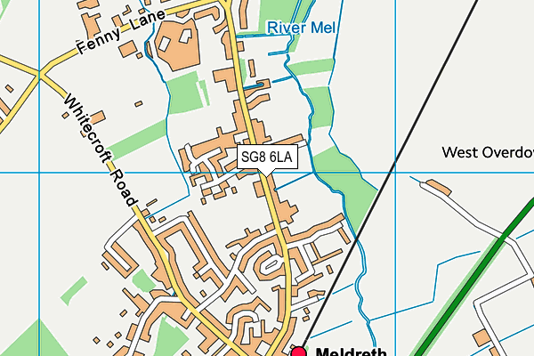 Meldreth Primary School map (SG8 6LA) - OS VectorMap District (Ordnance Survey)
