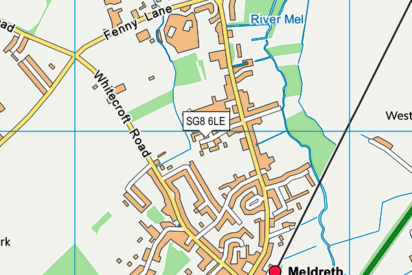 SG8 6LE map - OS VectorMap District (Ordnance Survey)