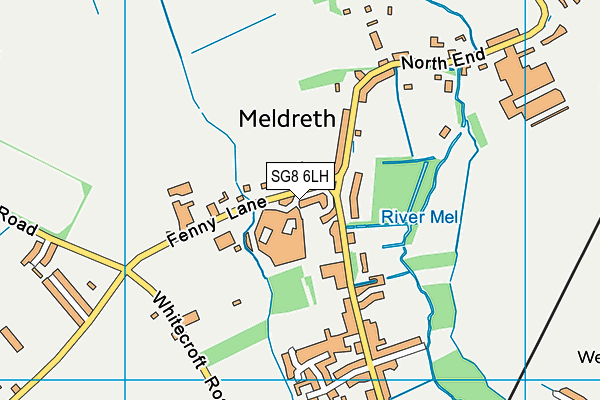 SG8 6LH map - OS VectorMap District (Ordnance Survey)