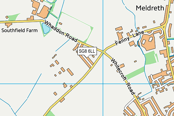 SG8 6LL map - OS VectorMap District (Ordnance Survey)