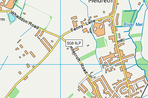 SG8 6LP map - OS VectorMap District (Ordnance Survey)