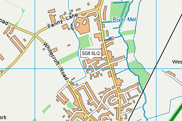 SG8 6LQ map - OS VectorMap District (Ordnance Survey)