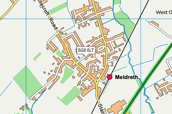 SG8 6LT map - OS VectorMap District (Ordnance Survey)