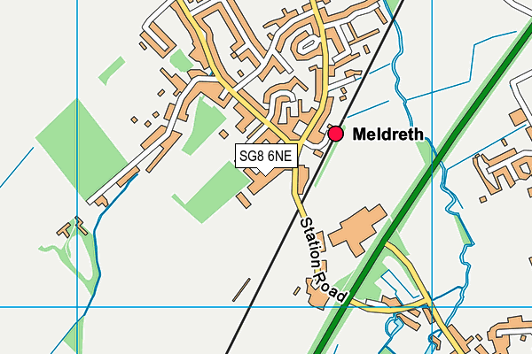 SG8 6NE map - OS VectorMap District (Ordnance Survey)