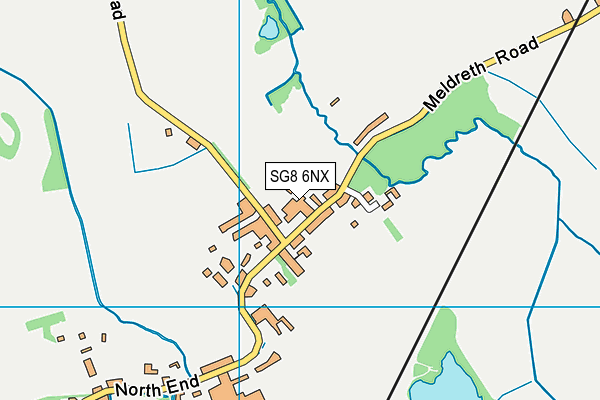 SG8 6NX map - OS VectorMap District (Ordnance Survey)