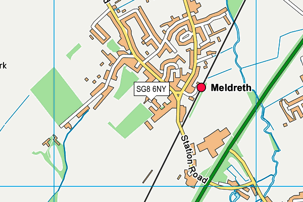 SG8 6NY map - OS VectorMap District (Ordnance Survey)