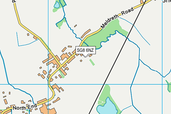 SG8 6NZ map - OS VectorMap District (Ordnance Survey)