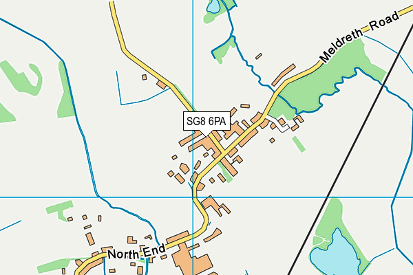 SG8 6PA map - OS VectorMap District (Ordnance Survey)