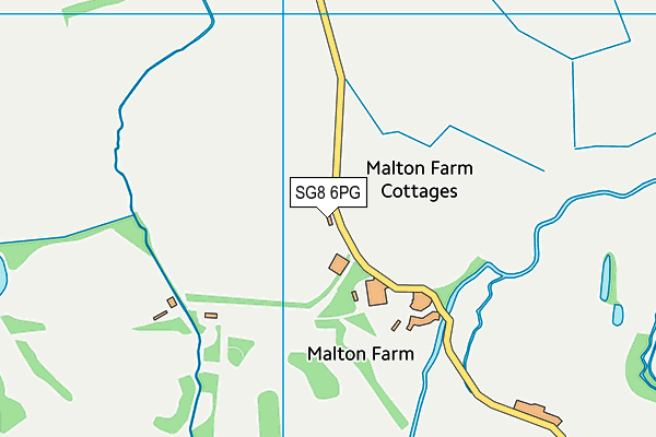 SG8 6PG map - OS VectorMap District (Ordnance Survey)