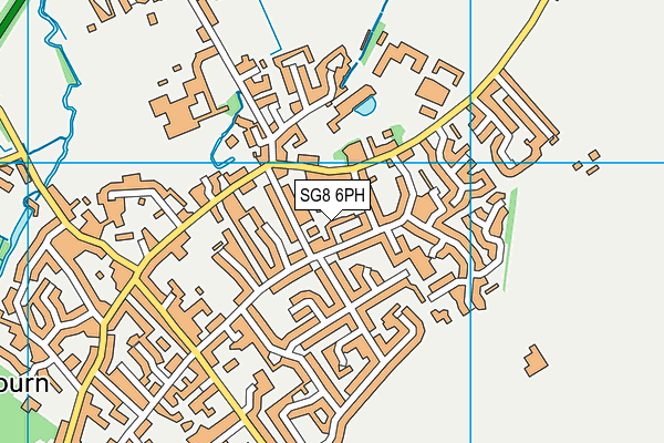 SG8 6PH map - OS VectorMap District (Ordnance Survey)