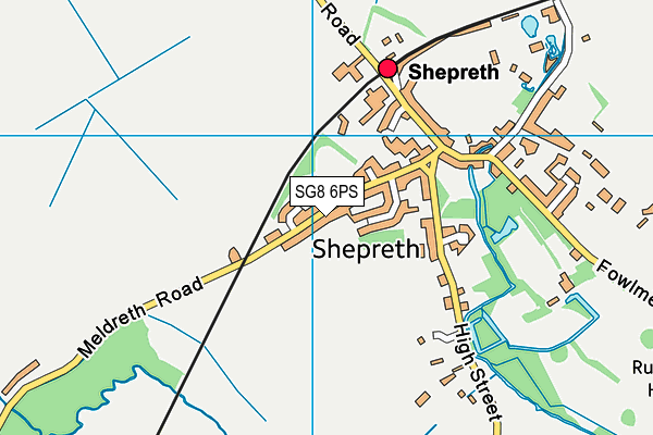 SG8 6PS map - OS VectorMap District (Ordnance Survey)