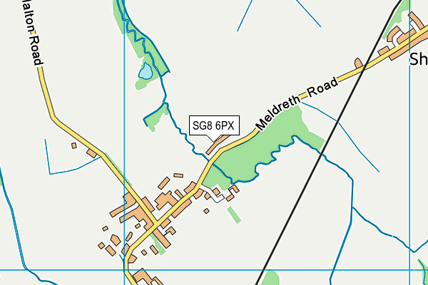 SG8 6PX map - OS VectorMap District (Ordnance Survey)