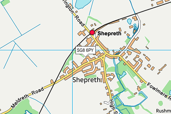 SG8 6PY map - OS VectorMap District (Ordnance Survey)