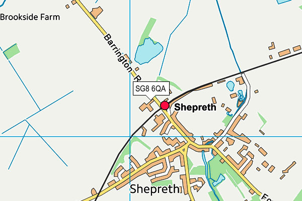 SG8 6QA map - OS VectorMap District (Ordnance Survey)