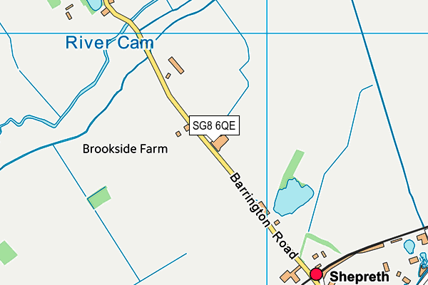 SG8 6QE map - OS VectorMap District (Ordnance Survey)