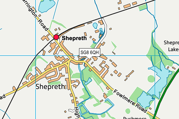 SG8 6QH map - OS VectorMap District (Ordnance Survey)