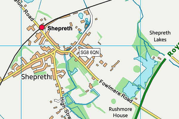 SG8 6QN map - OS VectorMap District (Ordnance Survey)