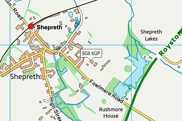 SG8 6QP map - OS VectorMap District (Ordnance Survey)