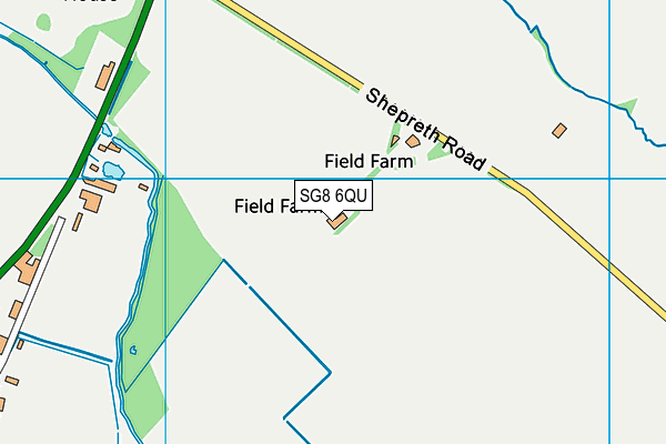 SG8 6QU map - OS VectorMap District (Ordnance Survey)