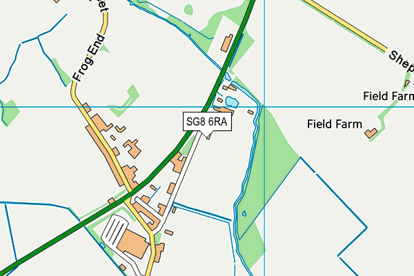 SG8 6RA map - OS VectorMap District (Ordnance Survey)