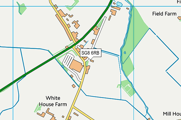 SG8 6RB map - OS VectorMap District (Ordnance Survey)