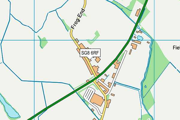 SG8 6RF map - OS VectorMap District (Ordnance Survey)