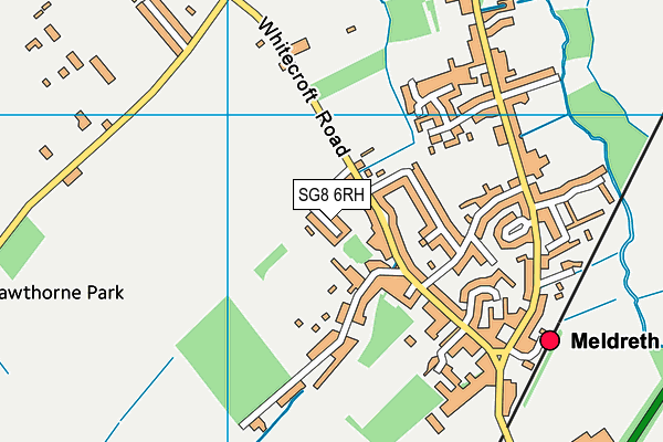 SG8 6RH map - OS VectorMap District (Ordnance Survey)