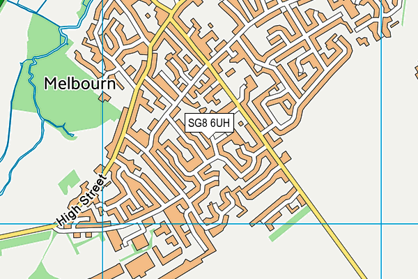 SG8 6UH map - OS VectorMap District (Ordnance Survey)
