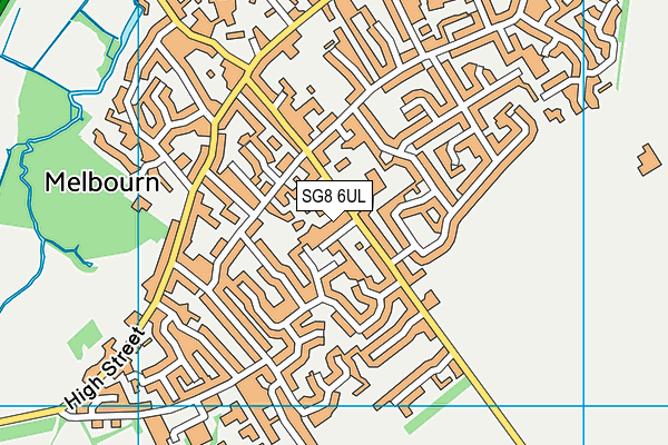 SG8 6UL map - OS VectorMap District (Ordnance Survey)