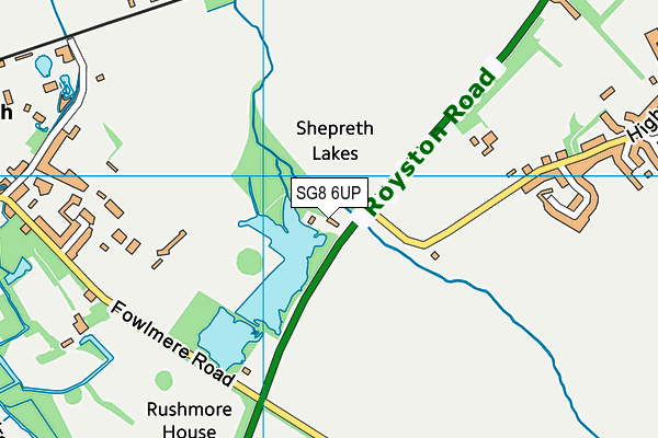 SG8 6UP map - OS VectorMap District (Ordnance Survey)