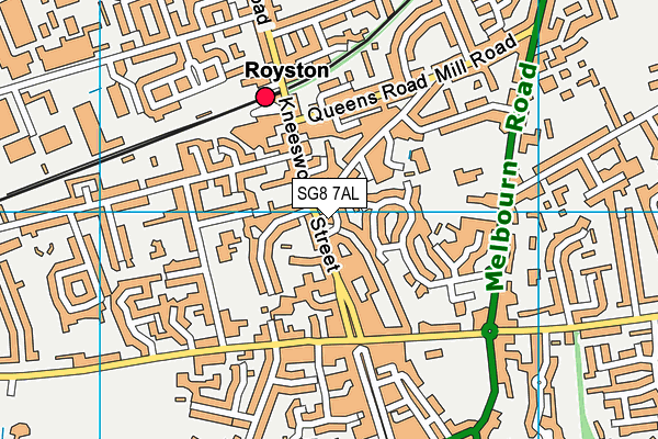 SG8 7AL map - OS VectorMap District (Ordnance Survey)