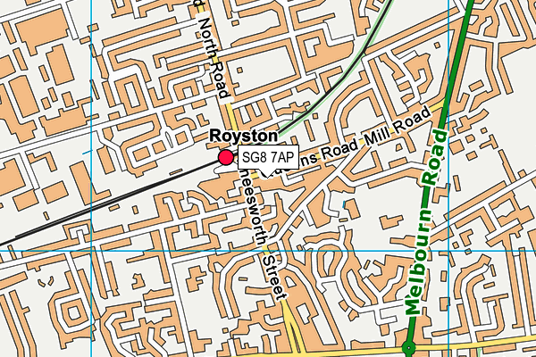 SG8 7AP map - OS VectorMap District (Ordnance Survey)