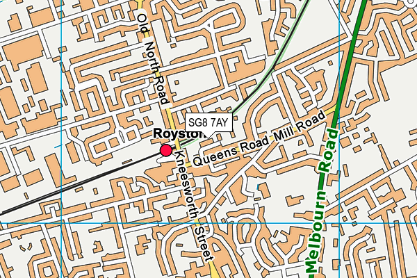 SG8 7AY map - OS VectorMap District (Ordnance Survey)